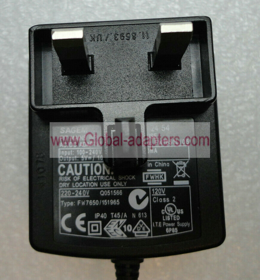 New Sagem Monetel 5.0V 1000mA FW7650L/05 ac adapter for Ingenico Sagem Monetel BAS930P-NNN101 New Sagem Monetel 5.0V 1000mA FW7650L/05 ac adapter for Ingenico Sagem Monetel BAS930P-NNN101